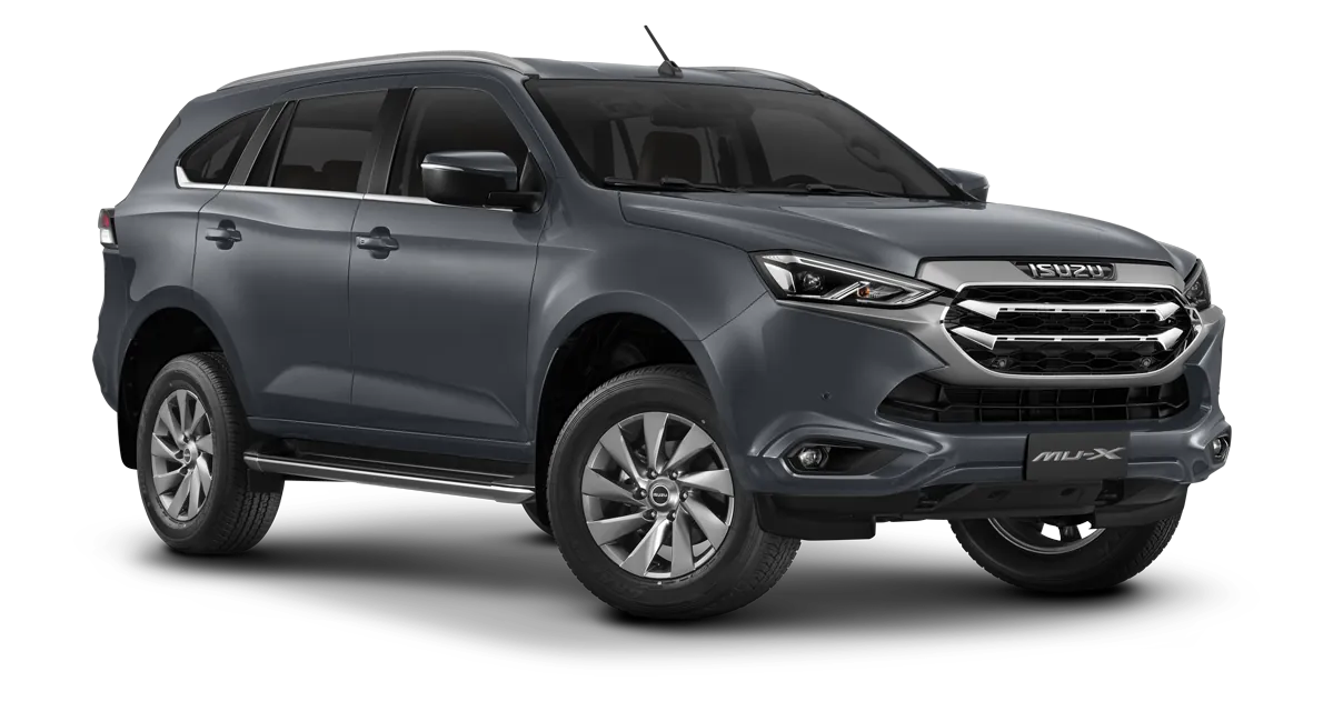 Isuzu MU-X en color Obsidian Gray