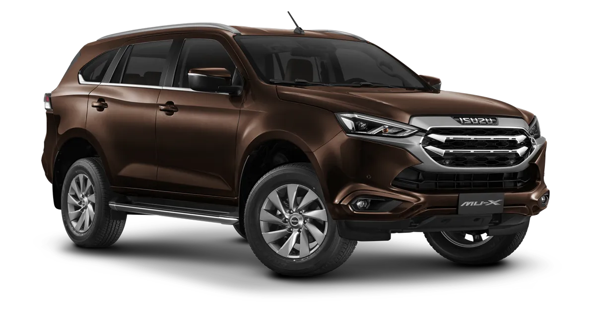 Isuzu MU-X en color Santos Brown Mica